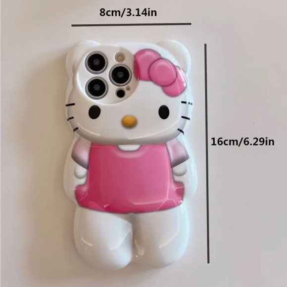 Sanrio Hello Kitty Iphone New 3D Cute Soft Silicone Protective Case 14 Pro NWT. - Picture 7 of 10